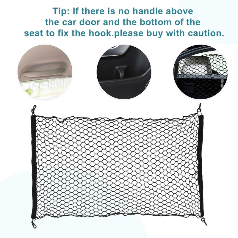 GLIDESMOOTH Dog Car Net Barrier, Hook Pet Divider - Black, 47.24"x27.56" - Image 4
